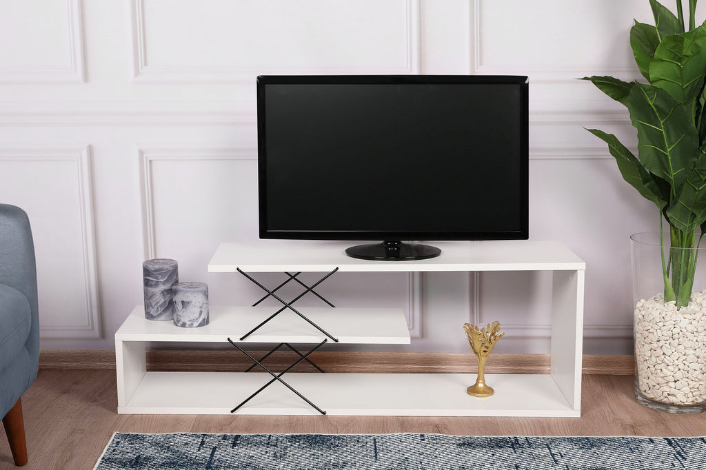 TV Stand Zigzag - White