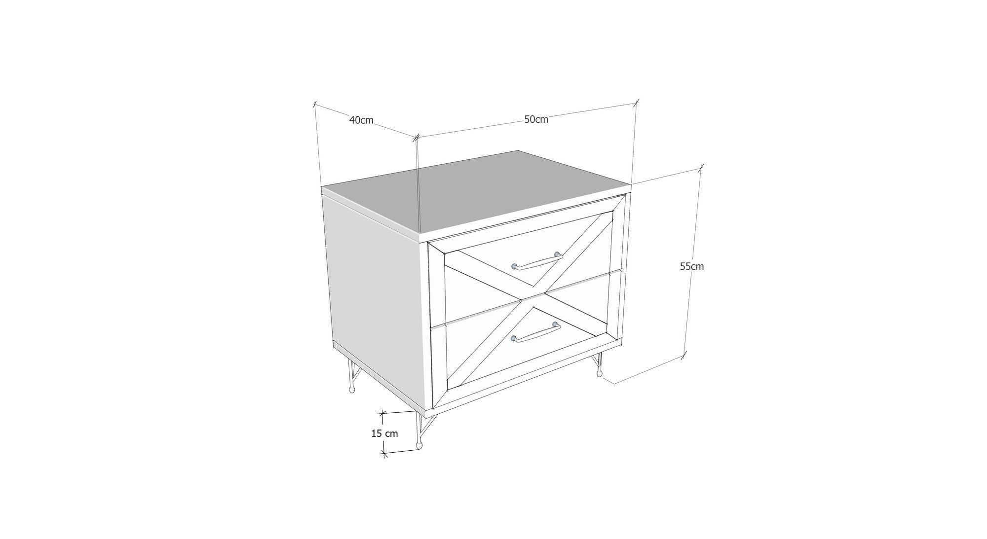 Nightstand Felicita - Anthracite Oak