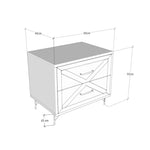 Nightstand Felicita - Anthracite Oak