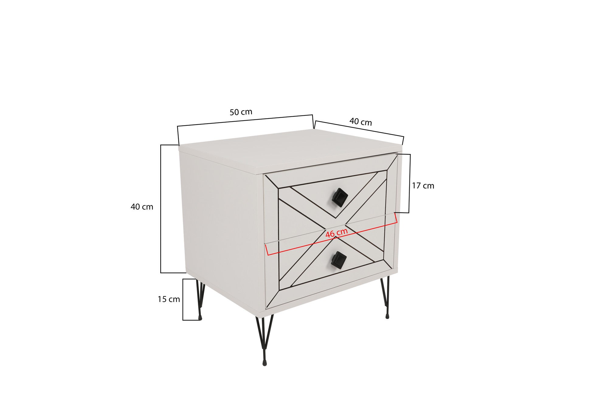 Nightstand Luna - White