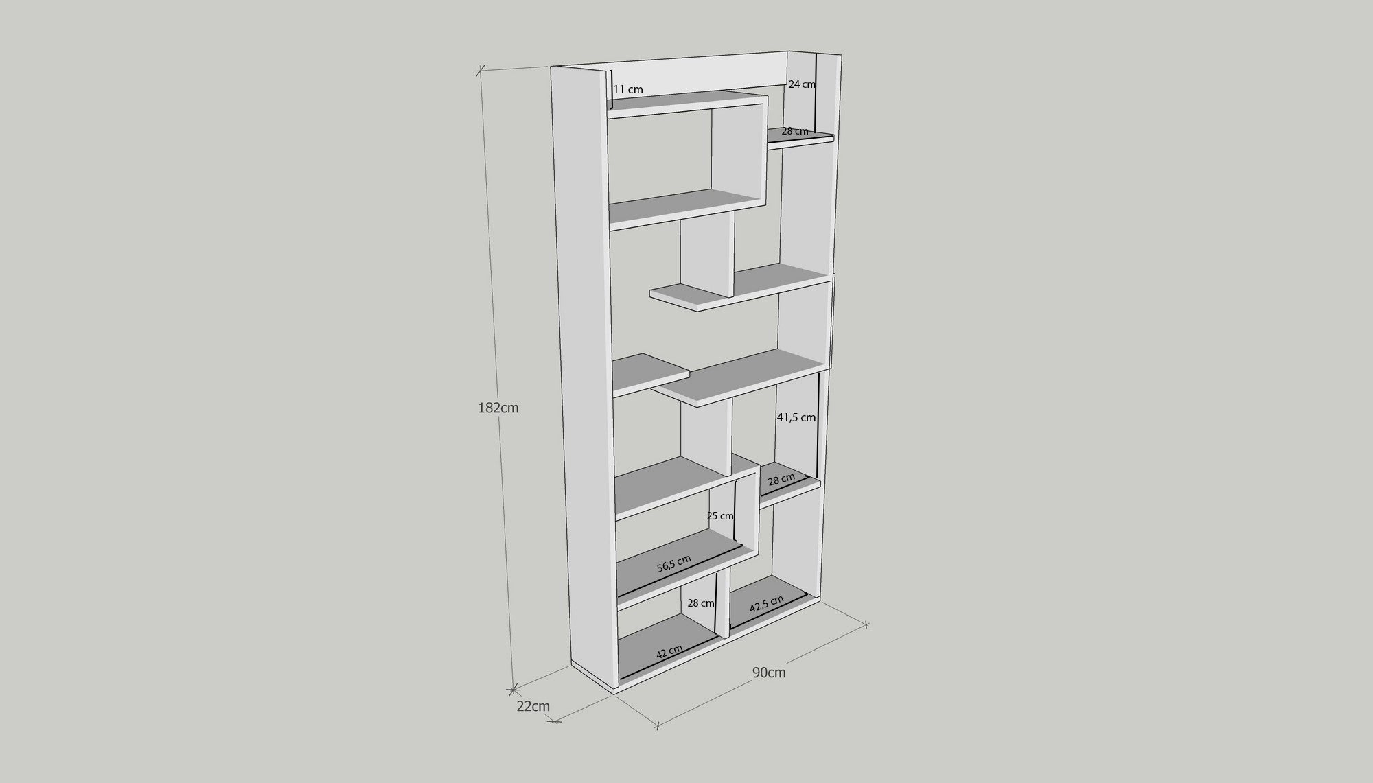 Bookshelf elif pine