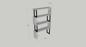 Bookshelf Ceylan - Walnut