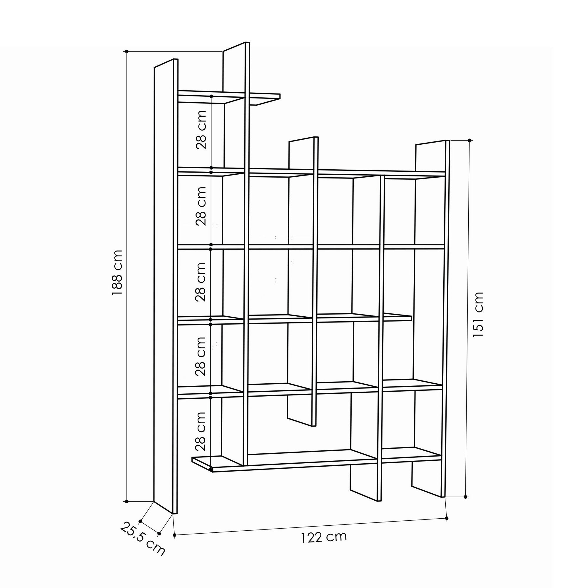 Bookshelf Manco - Oak