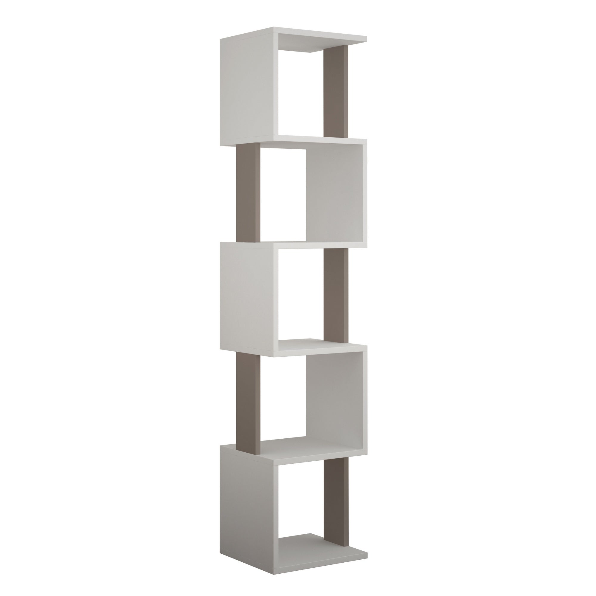Bookshelf Piri - White, Light Mocha