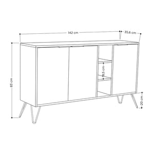 Console Table Clara Console - Oak, White