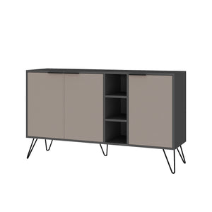 Console Table Clara Console - Anthracite, Light Mocha