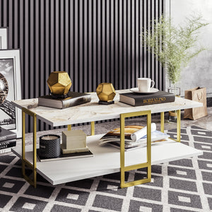 Coffee Table Polka - White
