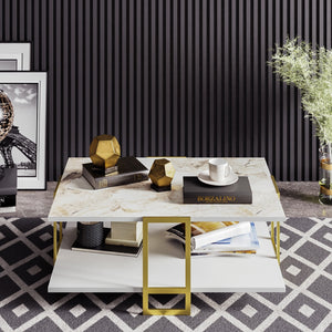 Coffee Table Polka - White