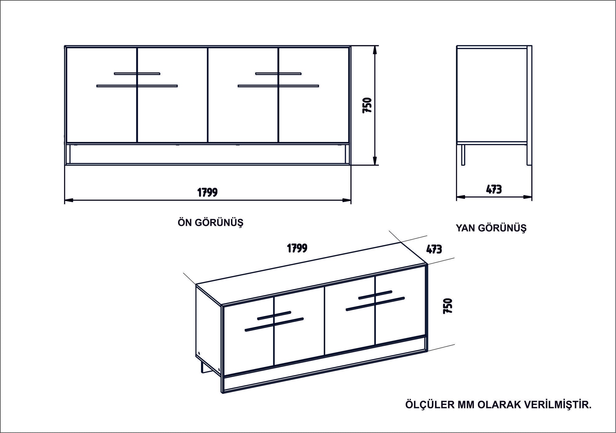 Console Table Polka - White