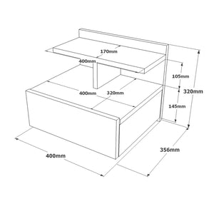 Nightstand LV28-RT - Silver