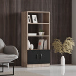 Bookshelf Vario D - Oak, Black