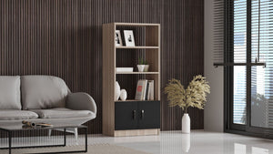 Bookshelf Vario D - Oak, Black