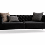 Modern Velvet Chesterfield 2 Seater Couch
