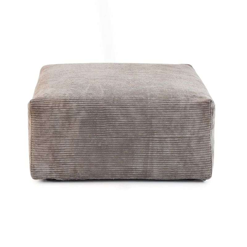 Corduroy  Ottoman- Light Brown