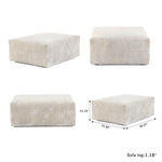 Corduroy  Ottoman- Light Brown