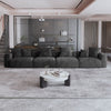 Corduroy, 4 Seater Modular Sofa-Charcoal Grey