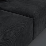 Corduroy, 4 Seater Modular Sofa-Charcoal Grey