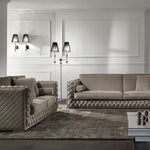 Diamond Cut Deep Button Box Velvet Sofa