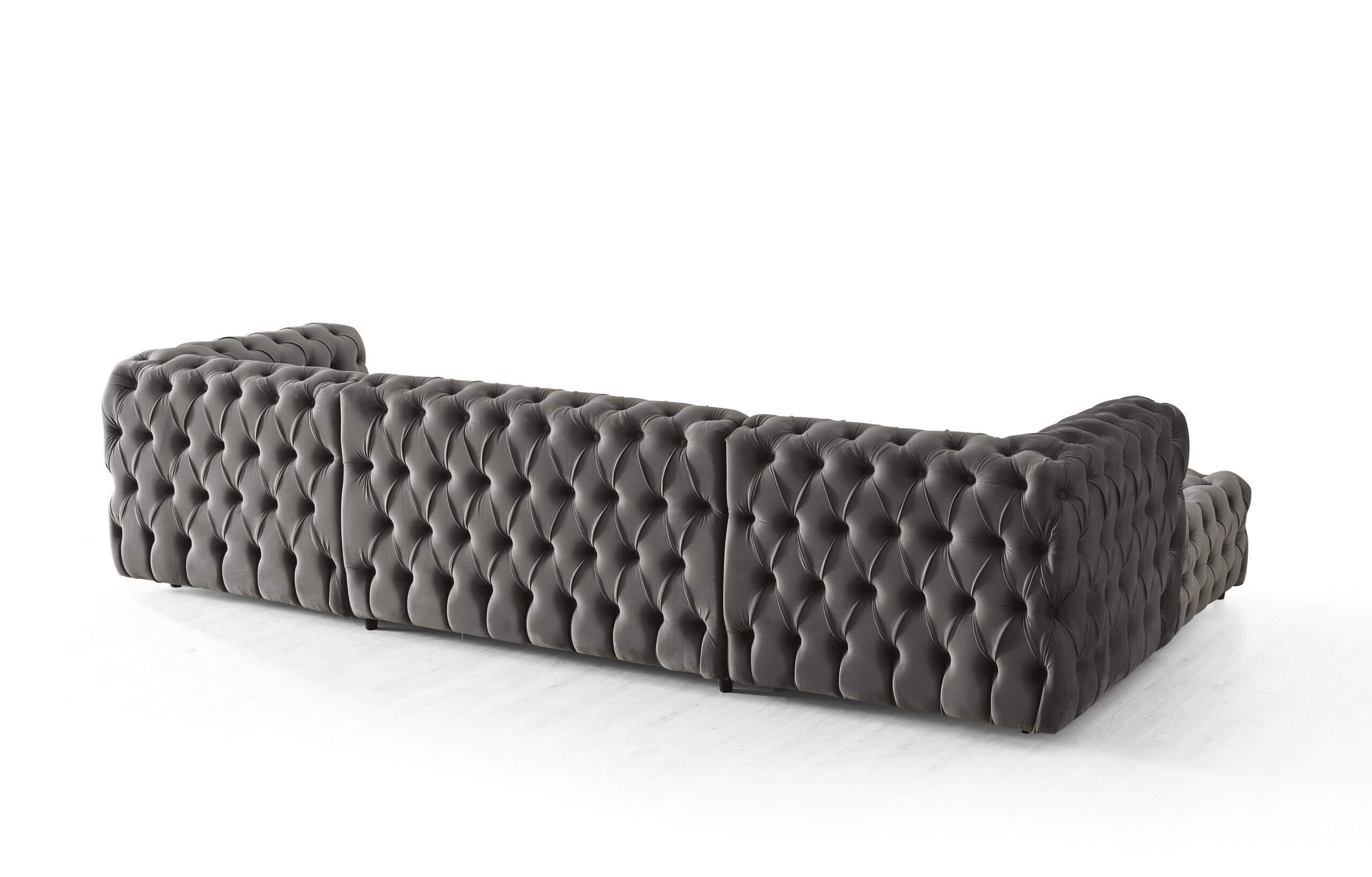 Faraai Velvet U-Shape Chesterfield sofa.