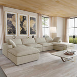 Convertible Modular Sectional Sofa Couch, Modern U Shape Minimalism Sofas Couches with Pillows