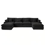 Convertible Modular Sectional Sofa Couch, Modern U Shape Minimalism Sofas Couches with Pillows