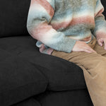 Convertible Modular Sectional Sofa Couch, Modern U Shape Minimalism Sofas Couches with Pillows