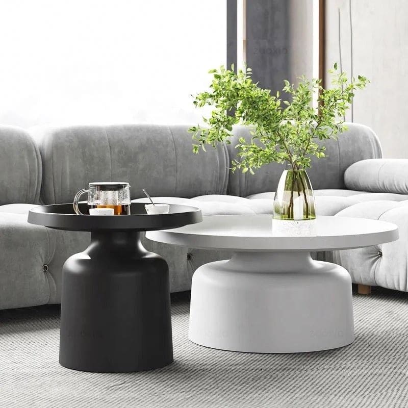 Modern pedestal style coffee table set