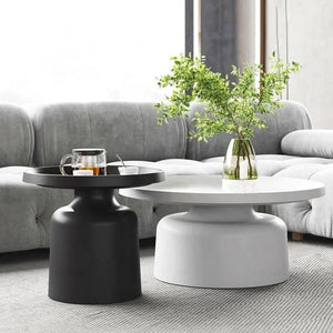 Modern pedestal style coffee table set