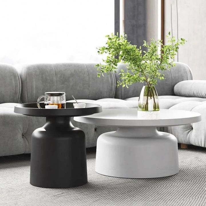 Modern pedestal style coffee table set