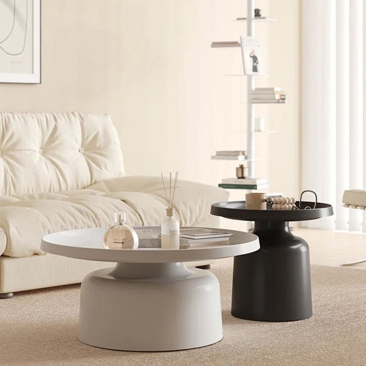 Modern pedestal style coffee table set