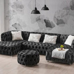 Faraai Velvet U-Shape Chesterfield sofa.