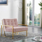 Velvet Accent Chair - Figure  It Out Furniture