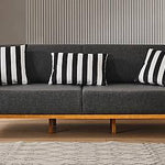 Fio Bachelor Charcoal Grey 2 seater couch - Figure  It Out Furniture