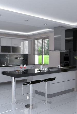 FIO Handleless Gloss White Kitchens - Figure  It Out Furniture