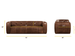Figure It Out Tanned Buffalo Faux Leather - Brown - Figure  It Out Furniture