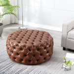 Figure It Out Euro Bonded  Leather  Tufted Cocktail Ottoman - Figure  It Out Furniture