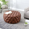 Figure It Out Euro Bonded  Leather  Tufted Cocktail Ottoman - Figure  It Out Furniture