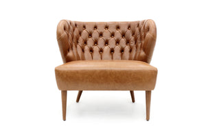 Modern New Beige Chesterfield Occasional chair - Figure  It Out Furniture