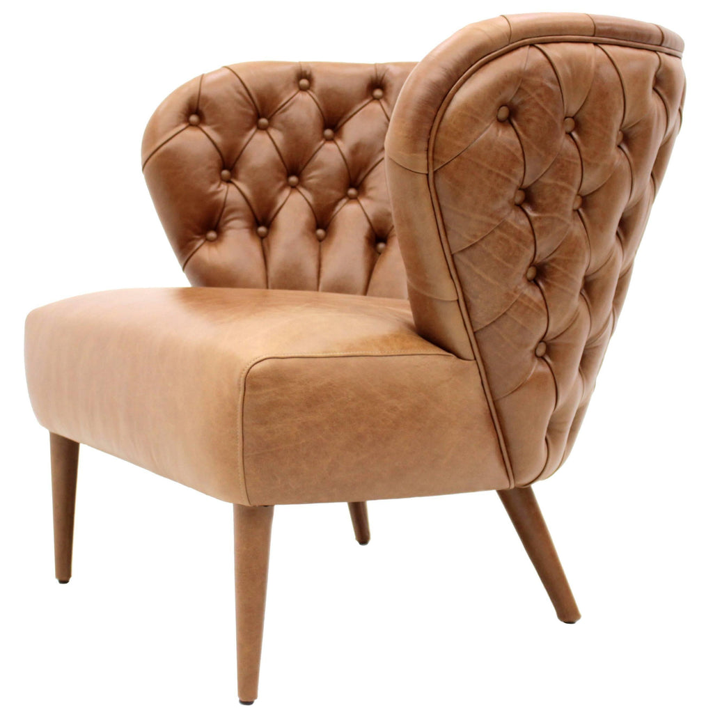 Modern New Beige Chesterfield Occasional chair - Figure  It Out Furniture