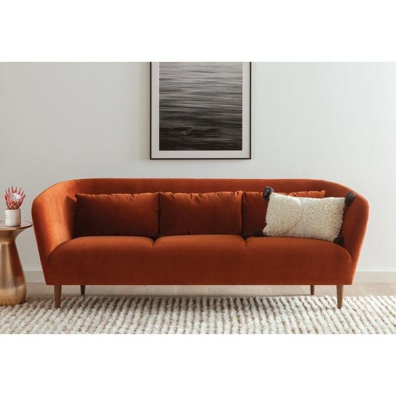 Fio Burnt Orange 3 Seater Sofa - Figure  It Out Furniture