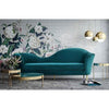 Modern Turquois Green 3 Seater Sleigh Couch - Figure  It Out Furniture