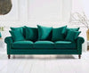 Modern Chesterfield Mint Green Velvet 3 Seater  Couch - Figure  It Out Furniture