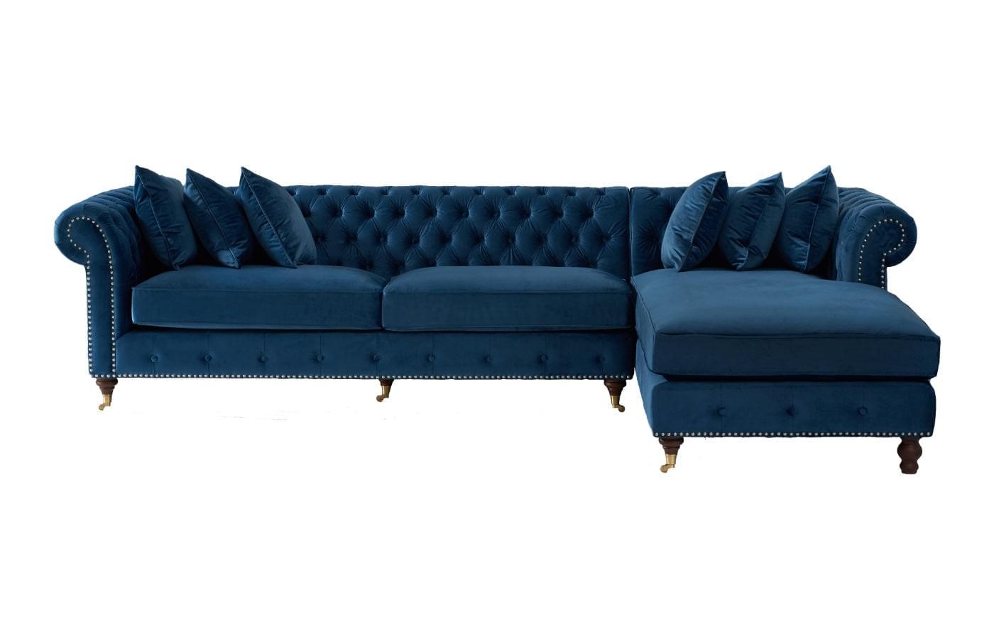 Corner Chaise L shape Chesterfield Sofa - Figure  It Out Furniture