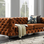 Fio Velvet Tufted button 3 seater couch - Figure  It Out Furniture