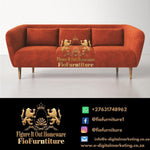 Fio Burnt Orange 3 Seater Sofa - Figure  It Out Furniture