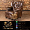 Fio Brown Faux Leather Wingback Chair - Figure  It Out Furniture
