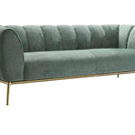Figure It Out Modern Green Velvet Upholstered Sofa 3 Seater - Figure  It Out Furniture