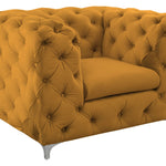 Modern Grey Chesterfield 1 seater Sofa