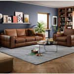Briatoni Square Arm Faux Leather 6 seater Sofa set - Figure  It Out Furniture