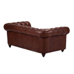 Figure It Out Chesterfield Brown Bonded Leather 2 Seater Sofa Couch - Figure  It Out Furniture